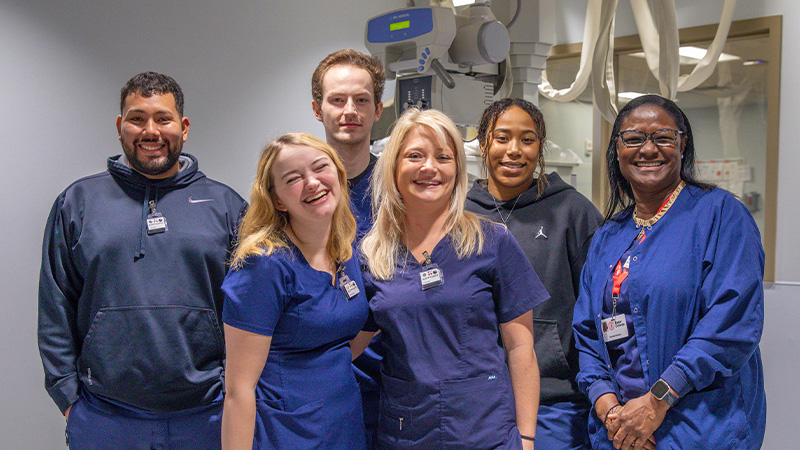 Group of radiologic technology students of varying ages and backgrounds.